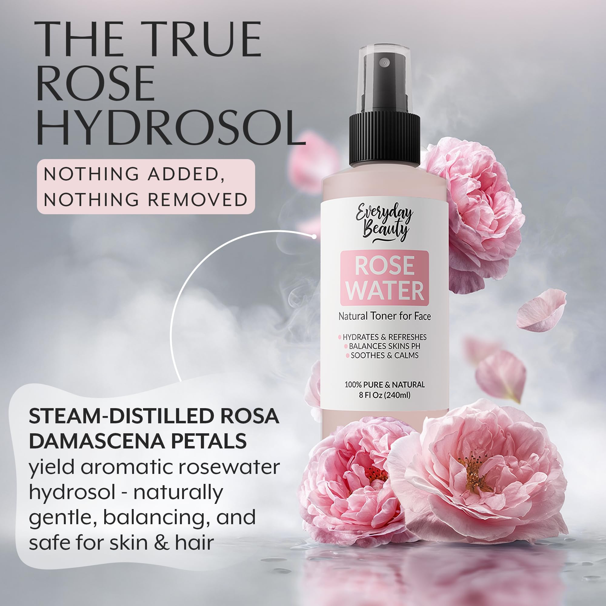 Everyday Beauty Rose Water Spray for Face - Everyday Beauty Helping You Feel Beautiful Inside And Out Official Product Imagery - 7