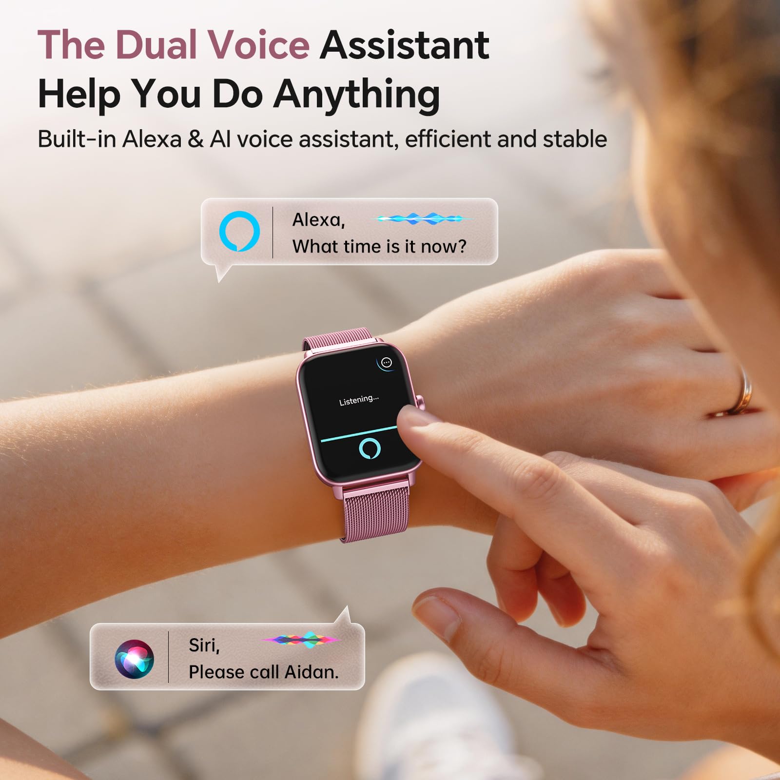 Hingso Smart Watches for Women  , 1.85" HD Alexa Smart Watch for Andro - View 5