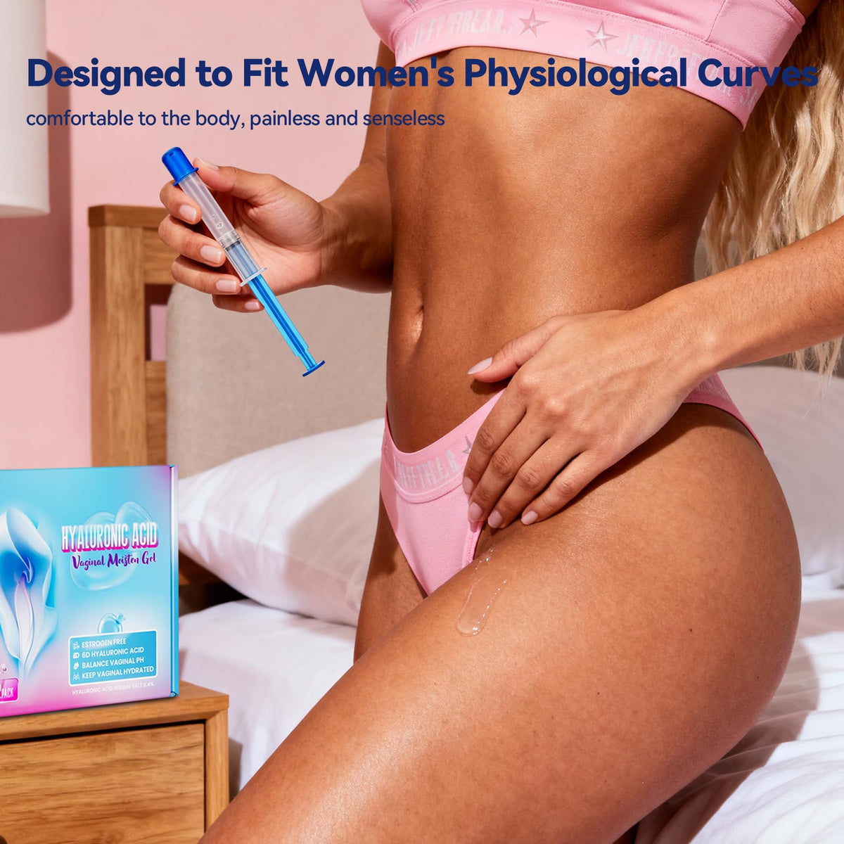 Vaginal Moisturizer Gel for Women with 14mg Hyaluronic Acid - FULXR Official Imagery - 8