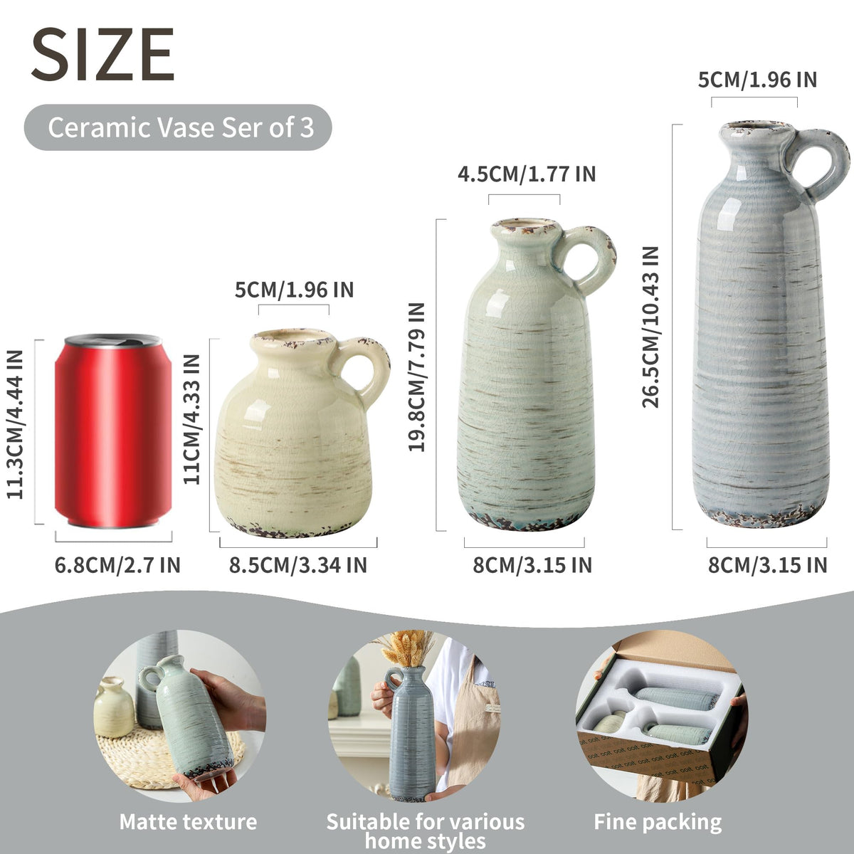 Ceramic Vase Set of 3 - ooit Official Imagery - 3