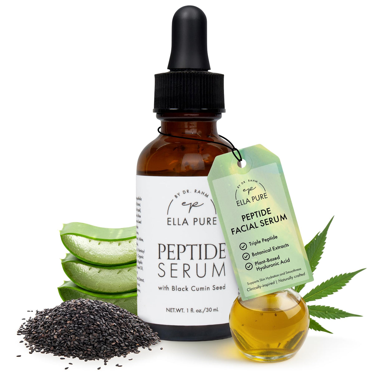 ELLA PURE Hydrating Face Serum with Triple Peptides - ELLA PURE Official Imagery - 2