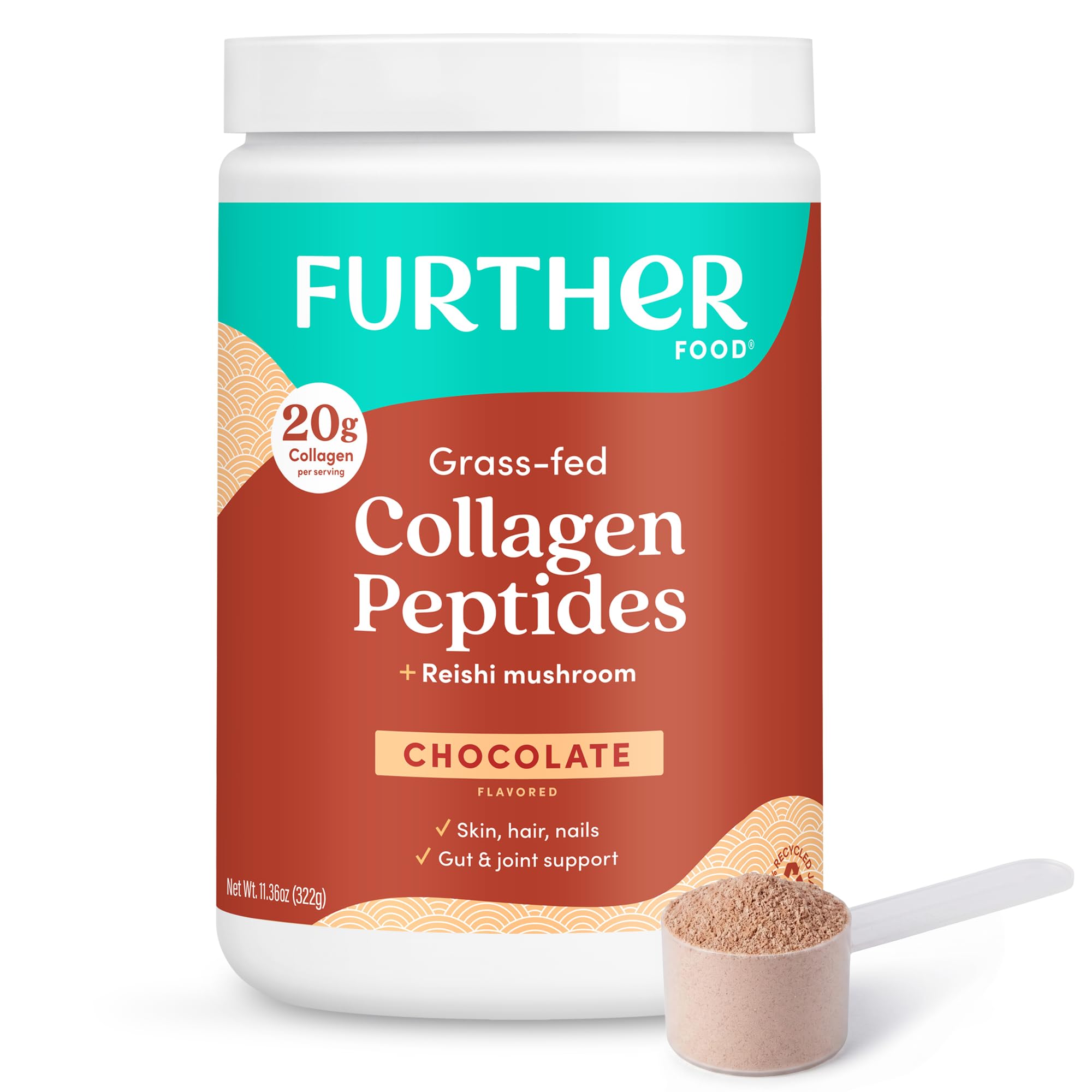 Further Food Chocolate Collagen Peptides Powder 100 Grass - Further Food Official Imagery - 2