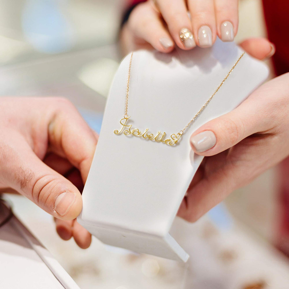 Alan Wire Name Necklace Personalized Dainty Custom Name - Alan Official Imagery - 3