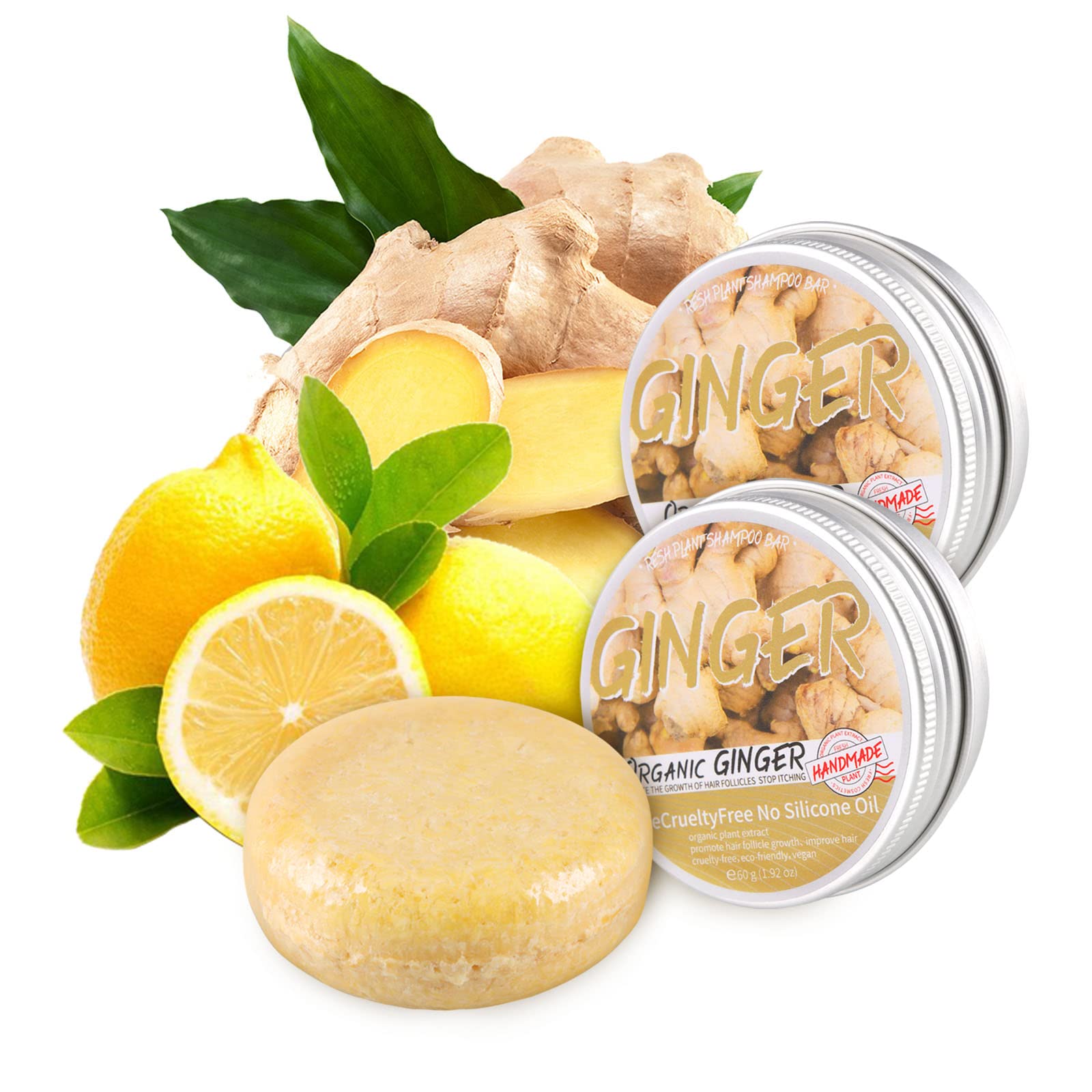Starhig Ginger Hair Growth Shampoo Bars - Natural Organic Formula for Promoting - Starhig Official Product View 2