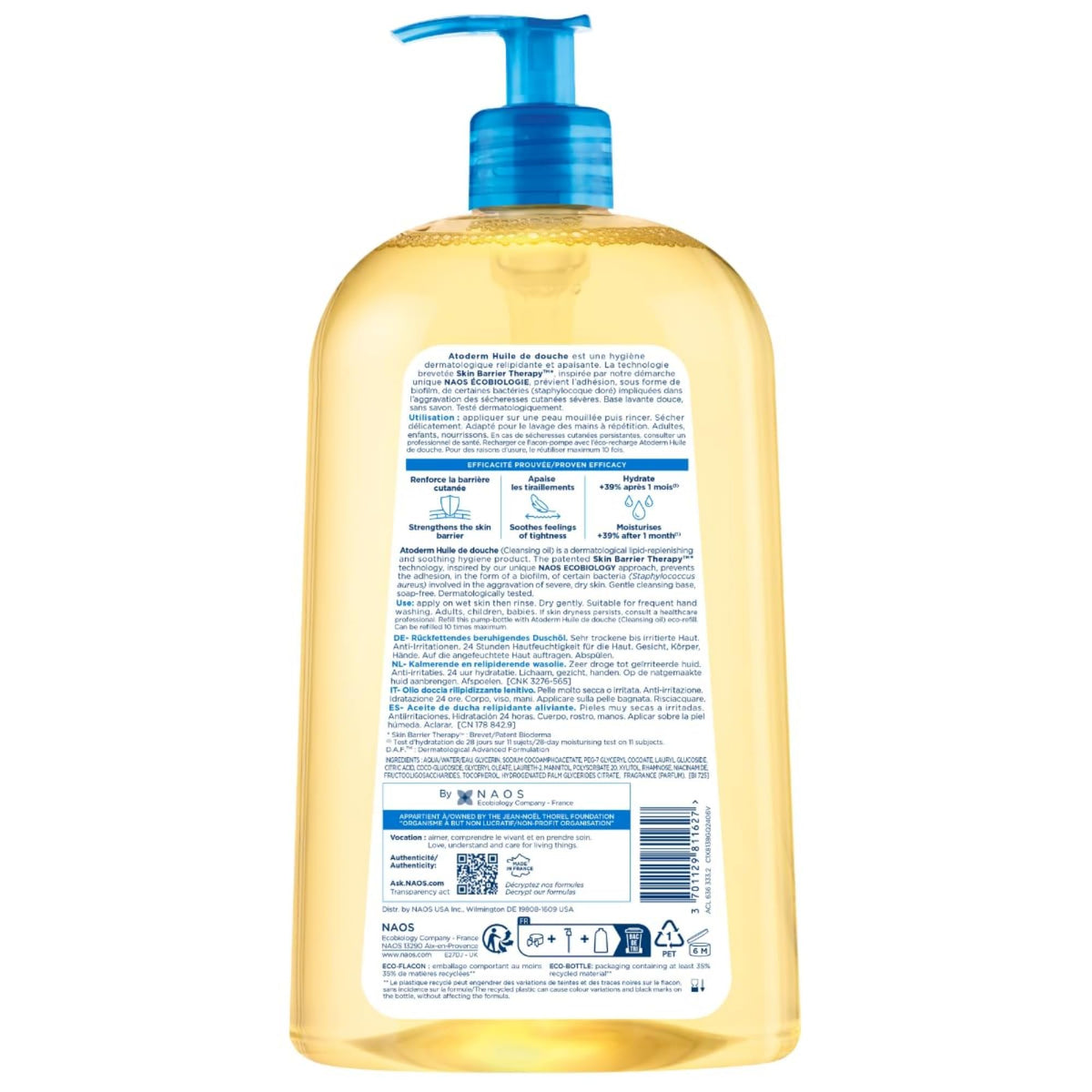 Bioderma Atoderm Shower Oil Cleansing Oil For Face Body - Premium Selection Official Imagery - 4