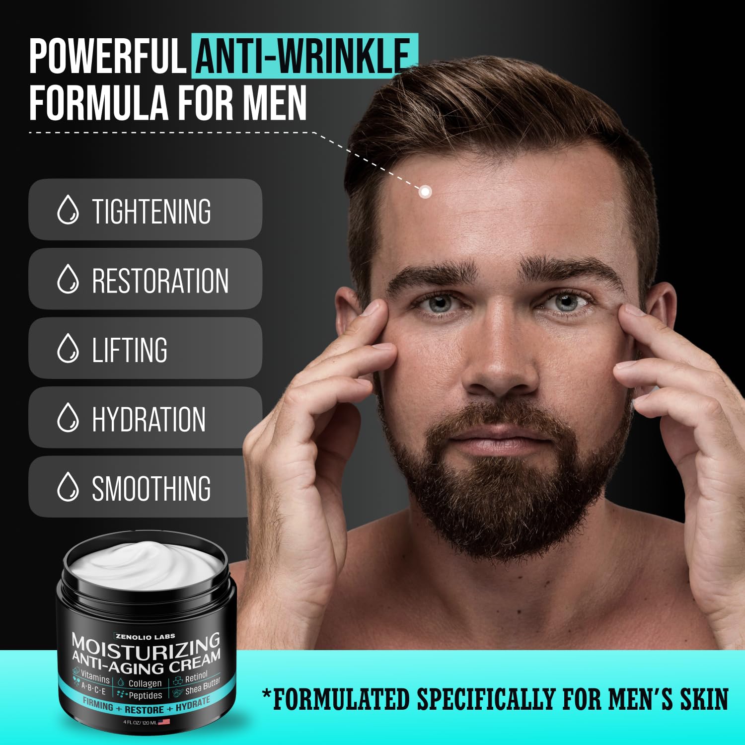 Mens Face Moisturizer Cream - Zenolio Labs