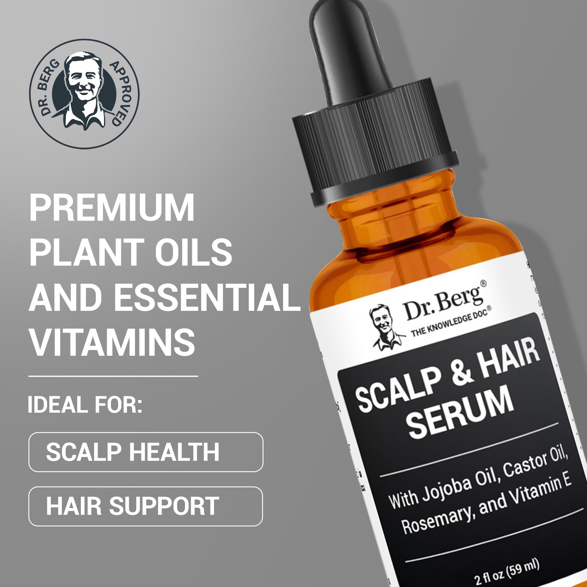Dr. Berg Nutritionals Dr. Berg Scalp & Hair Serum with Vitamin D3 & E - - Dr. Berg Nutritionals Official Product View 4