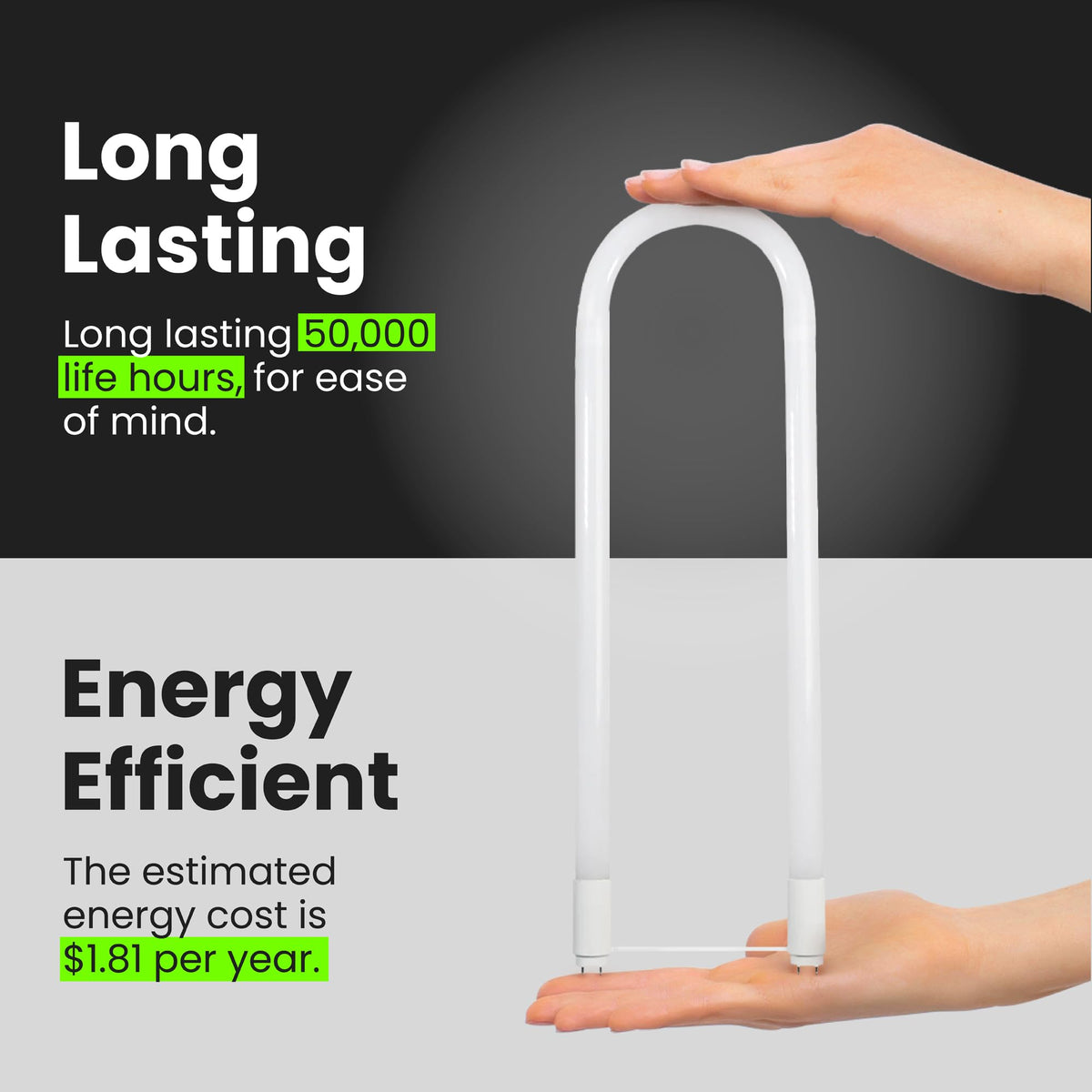Feit Electric T8 U Bend LED Tube Light 15 Watts Replaces 32W - Feit Electric Official Imagery - 8