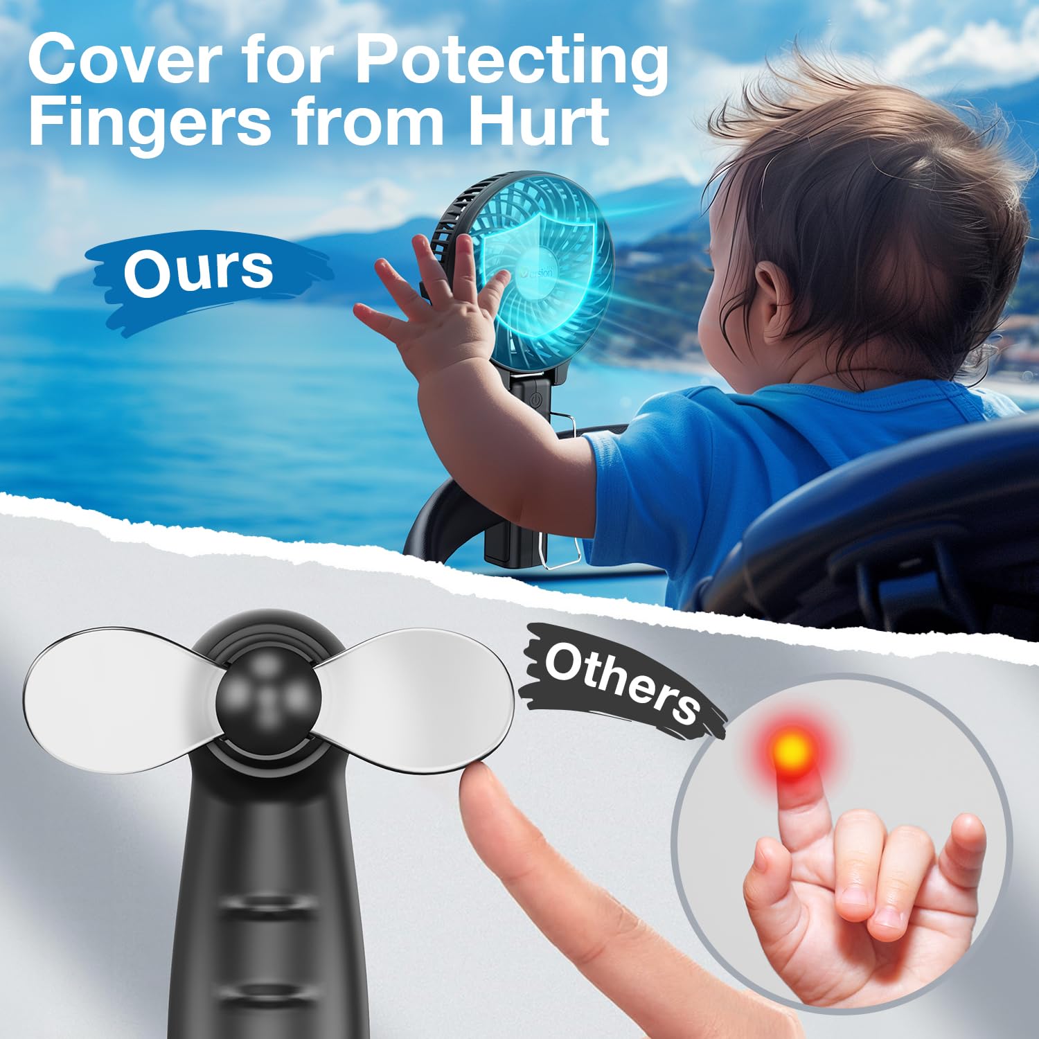 VersionTECH. Portable Handheld Fan, Powerful+Durable+180° Foldabl - VersionTECH. Official Product View 6