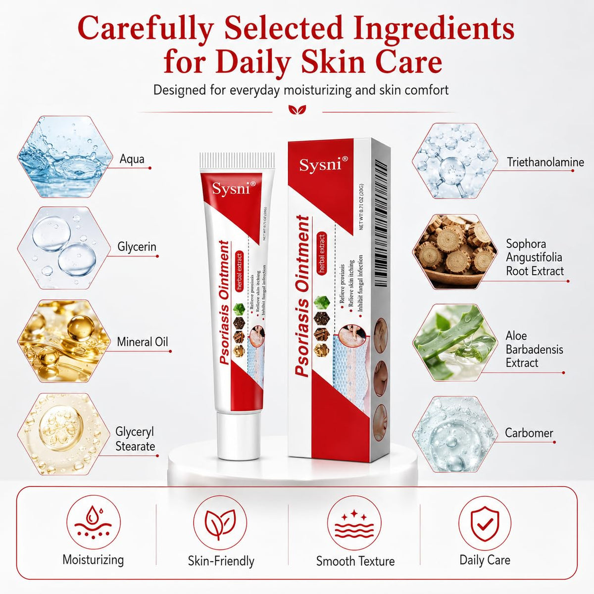 Herbal Moisturizing Cream Lightweight Botanical Formula for - Sysni Official Imagery - 4