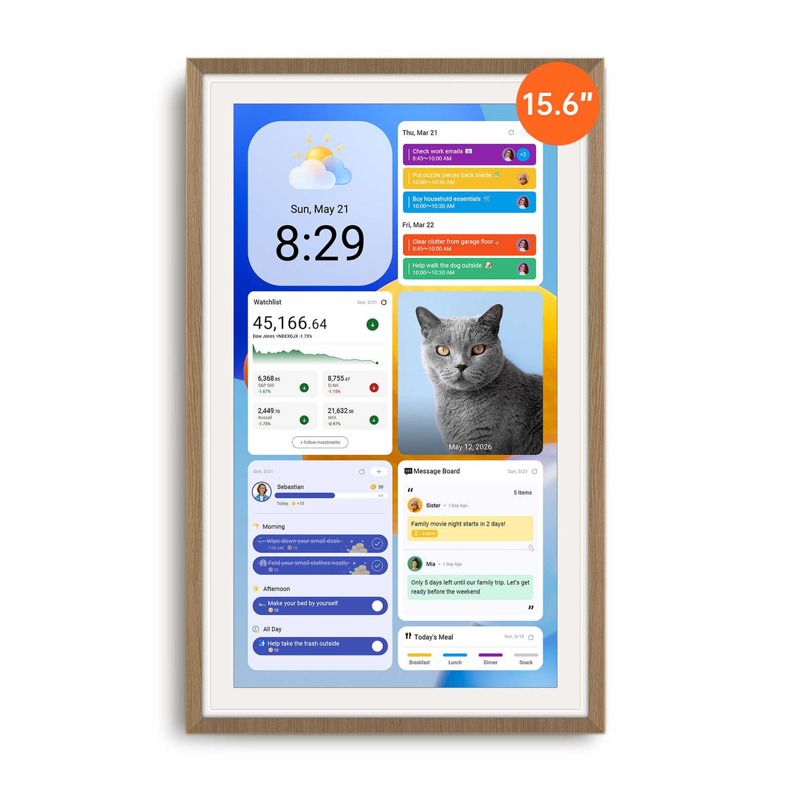 Apolosign 15.6-inch Digital Calendar, Smart Wall Planner with Cal - ApoloSign Official Product View 1