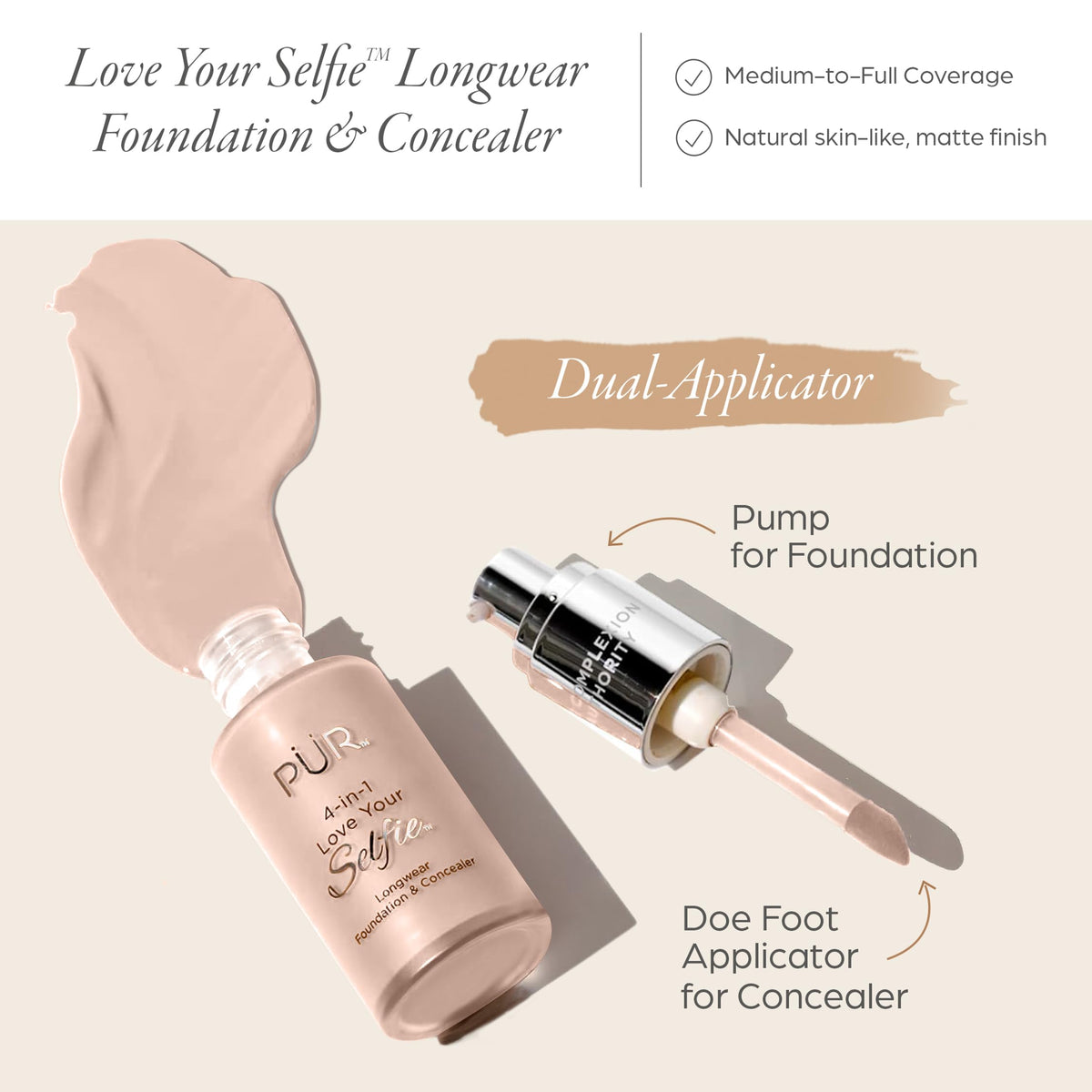 P R MINERALS 4 in 1 Love Your Selfie Foundation Concealer - PÜR MINERALS Official Imagery - 3