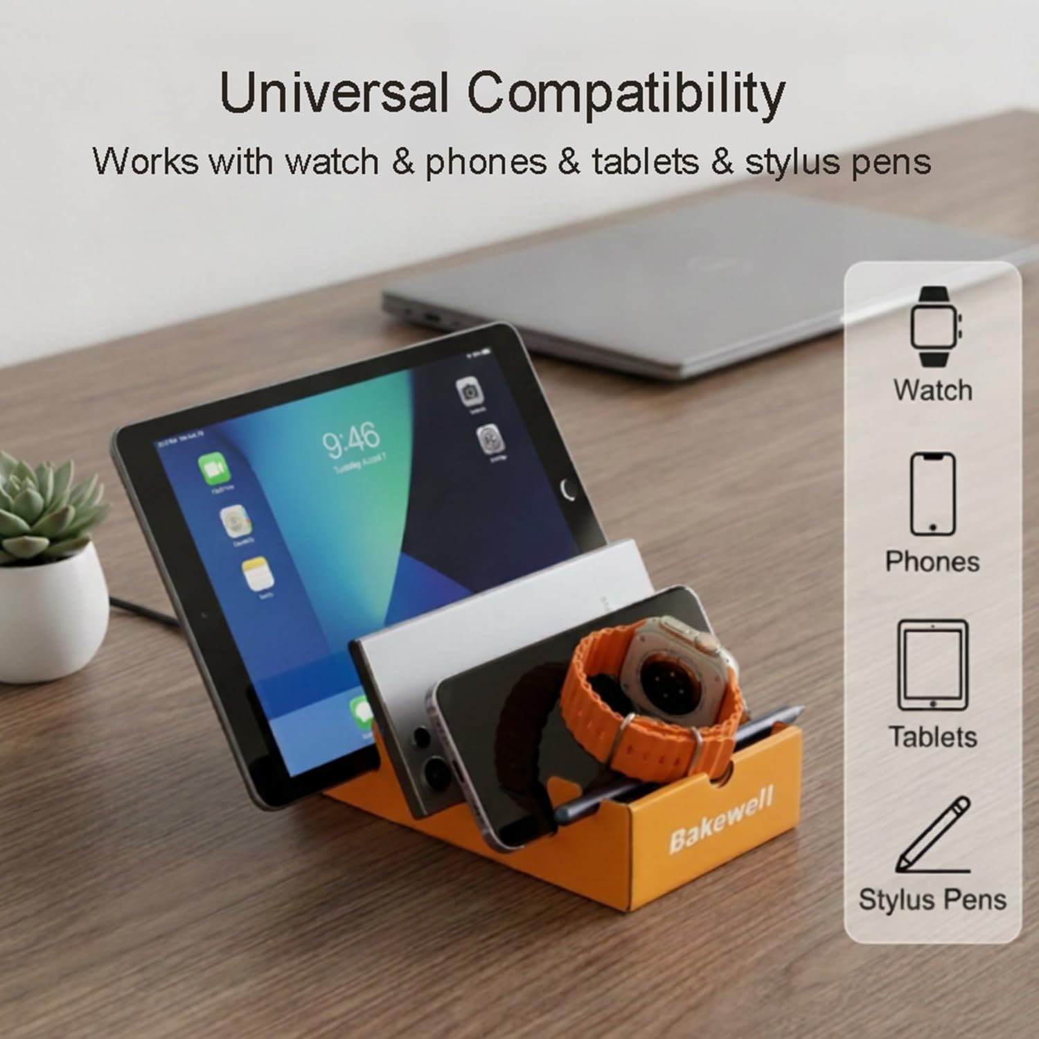 Bakewell 3-Pack Laptop, Phone & Pen Desktop Holder