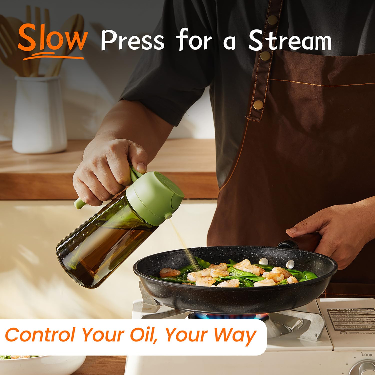 TrendPlain - Original 16oz/470ml Olive Oil Dispenser Bottle for Kitche - View 5