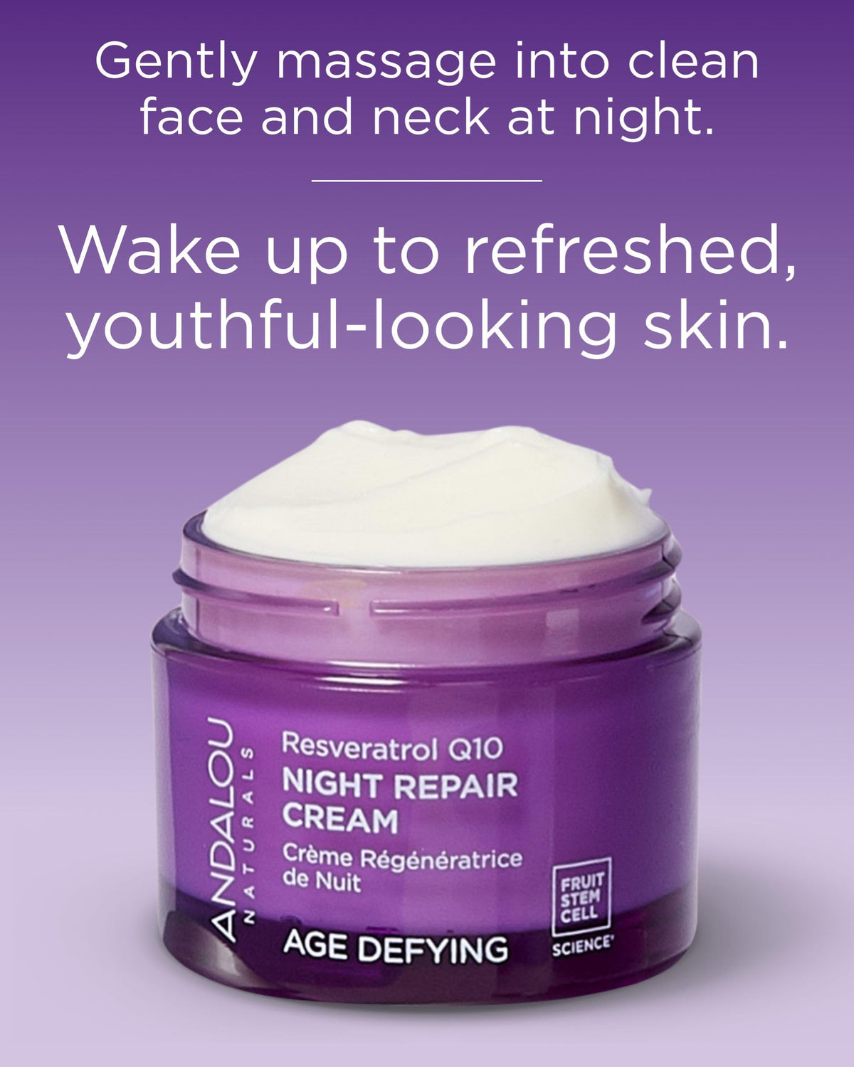 Andalou Naturals Resveratrol Q10 Night Repair Cream For Dry - Andalou Naturals Official Imagery - 5