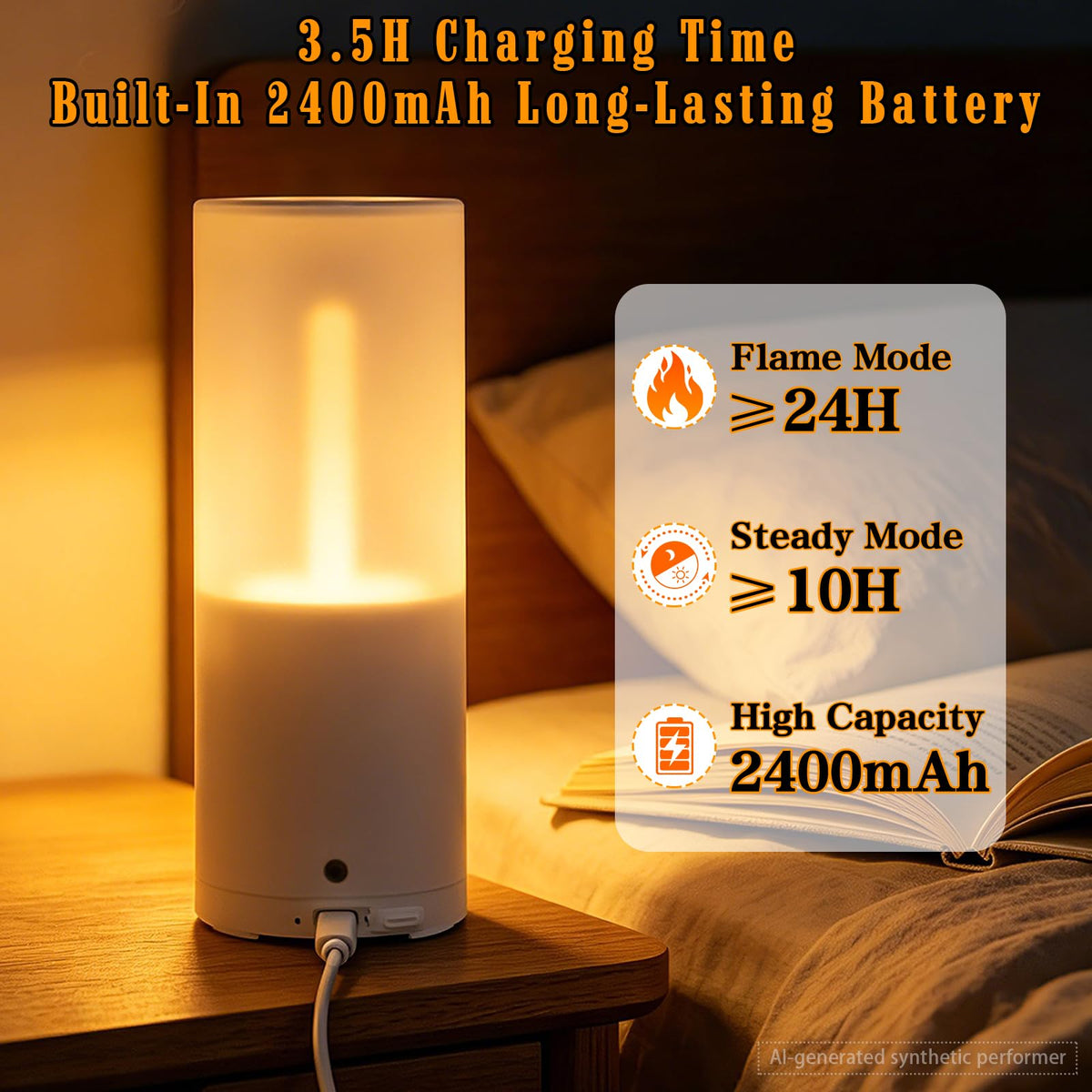 LED Flame Effect Light Rechargeable Remote Timer Waterproof - Swingers Official Imagery - 7