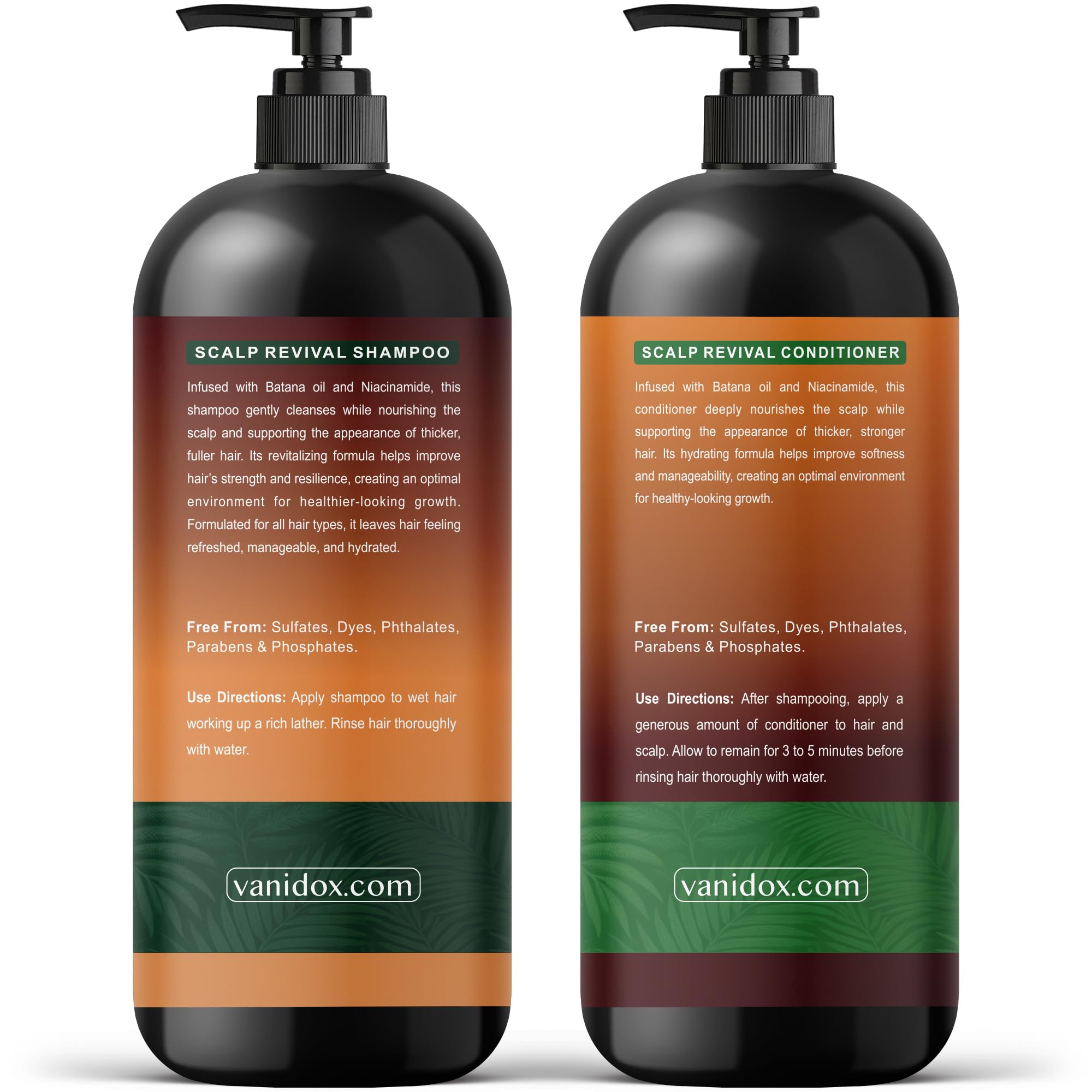 VANIDOX Batana Oil Shampoo and Conditioner Set – Biotin & Niacinamide Infused – - VANIDOX Official Product View 10