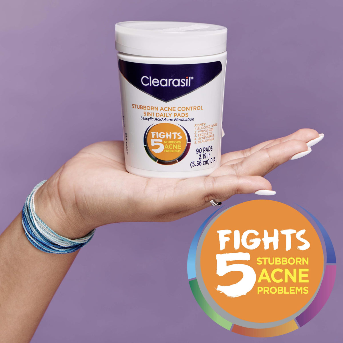 Clearasil Stubborn Acne Control 5in1 Daily Facial Cleansing - Clearasil Official Imagery - 8
