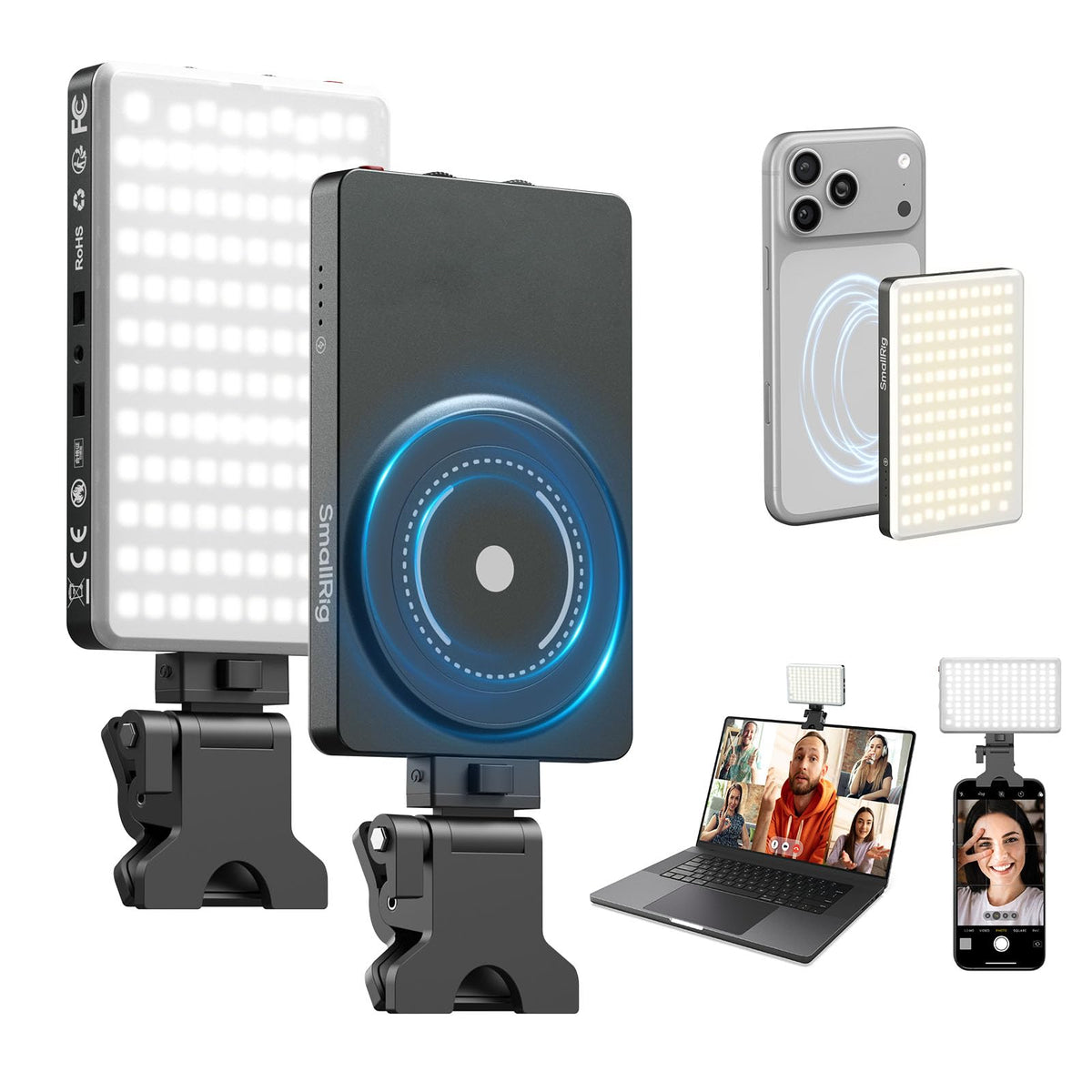 SmallRig M3 Magnetic Selfie Phone Light with Clip Portable - SMALLRIG Official Imagery - 1