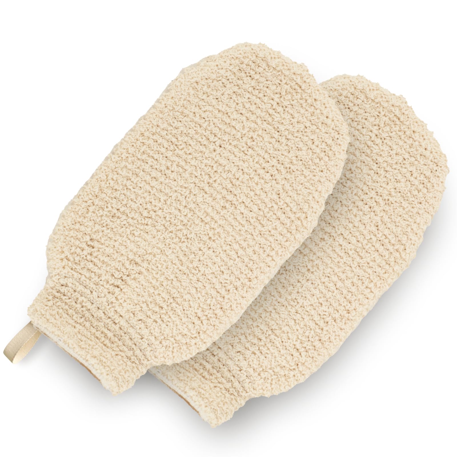 GUARD&MARINE Natural Shower Mitts - Hemp Bath Gloves for Skin Exfoliation - GUARD&MARINE Official Product View 1