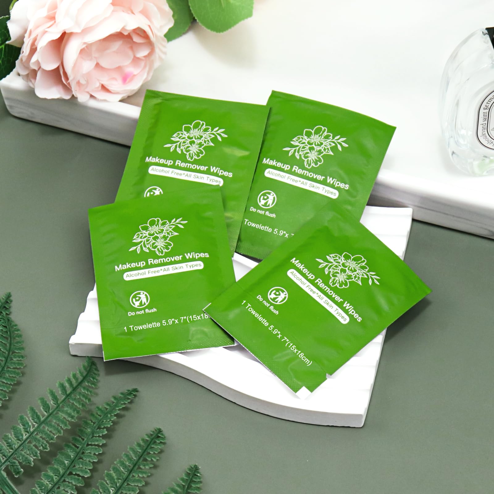 twoworld 100 Makeup Remover Wipes Bulk Individually Wrapped Trave - twoworld Official Product View 7