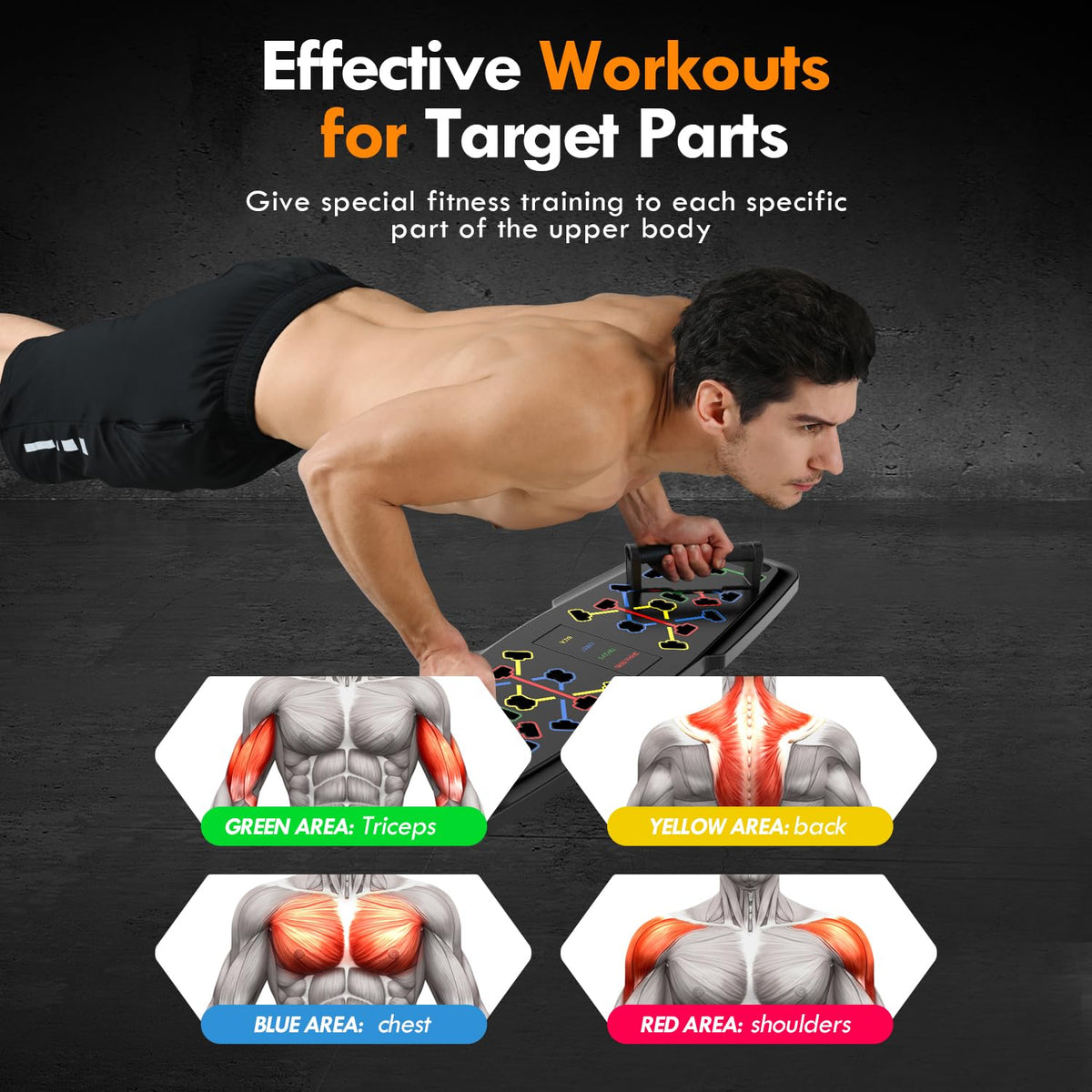 MQRW Push Up Board Home Gym Portable Exercise Equipment - MQRW Official Imagery - 3