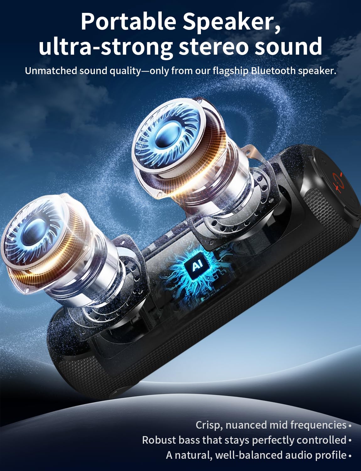 VOCH Bluetooth 5 3 Speaker with RGB Light Portable Wireless - VOCH Official Imagery - 7