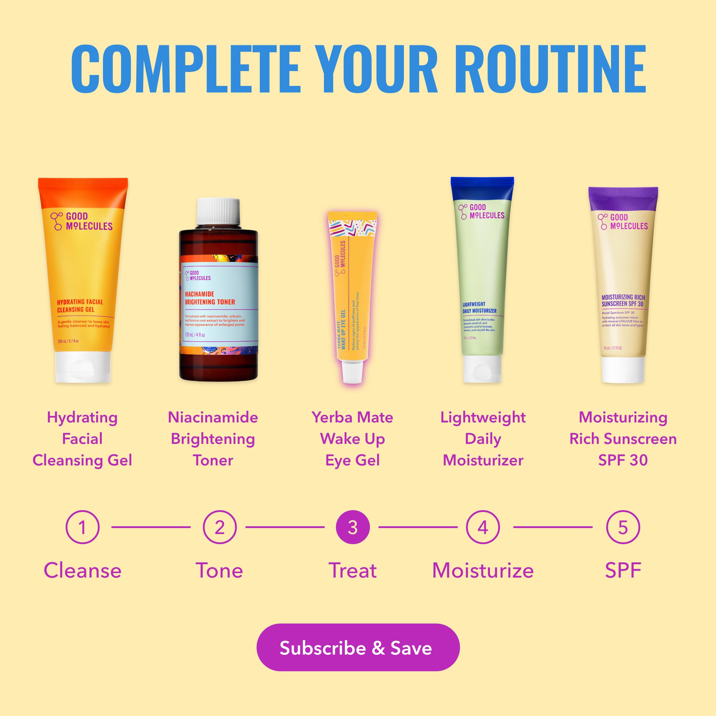 Good Molecules Yerba Mate Wake Up Eye Gel, Caffeine Under Eye... - Good Molecules Official Product View 6