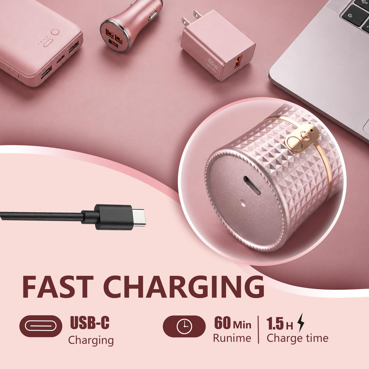 Travel Shaver for Women Cordless USB C Rechargeable Hair - Beclerpur Official Imagery - 5