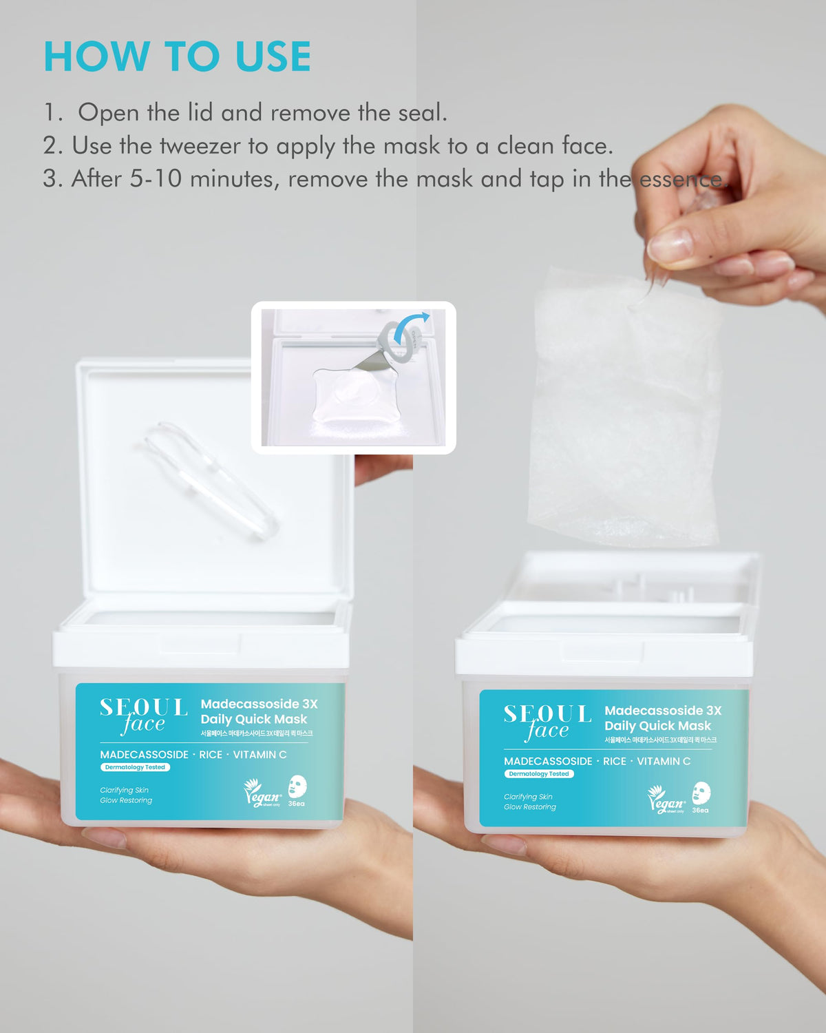 DERMAL Korean Cica Madecassoside 5 Minute Daily Sheet Mask - DERMAL Official Imagery - 7