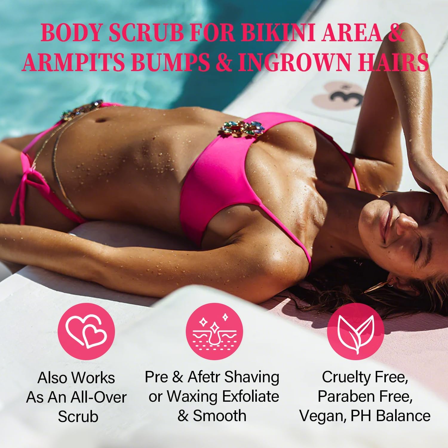 ulluxe Bikini Area Exfoliator with 10% AHAs BHA & Vitamin C, Exfoliating Body - ulluxe Official Product View 3