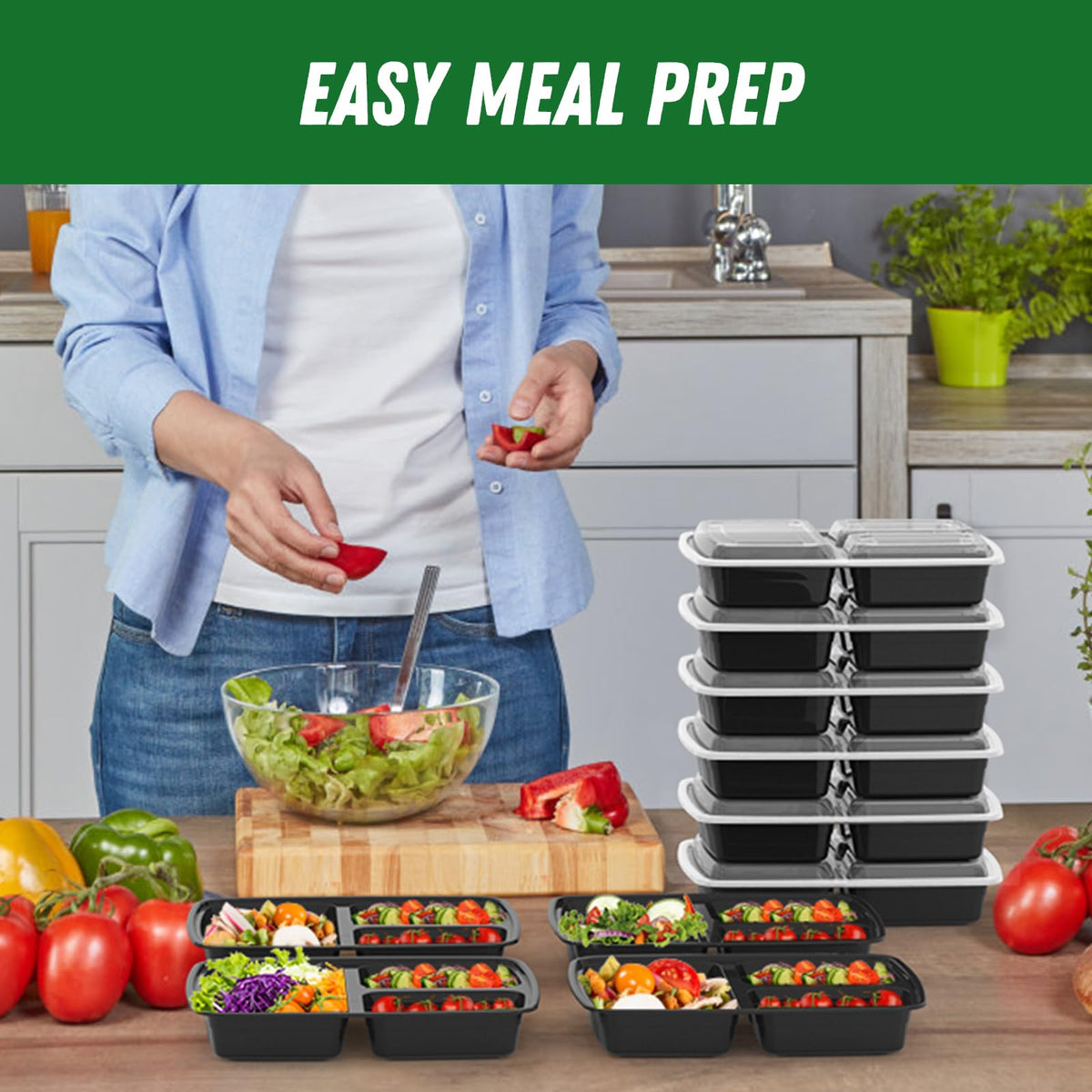 Dealusy 50 Pack 32 oz Meal Prep Containers with Lids 3 - Dealusy Official Imagery - 3
