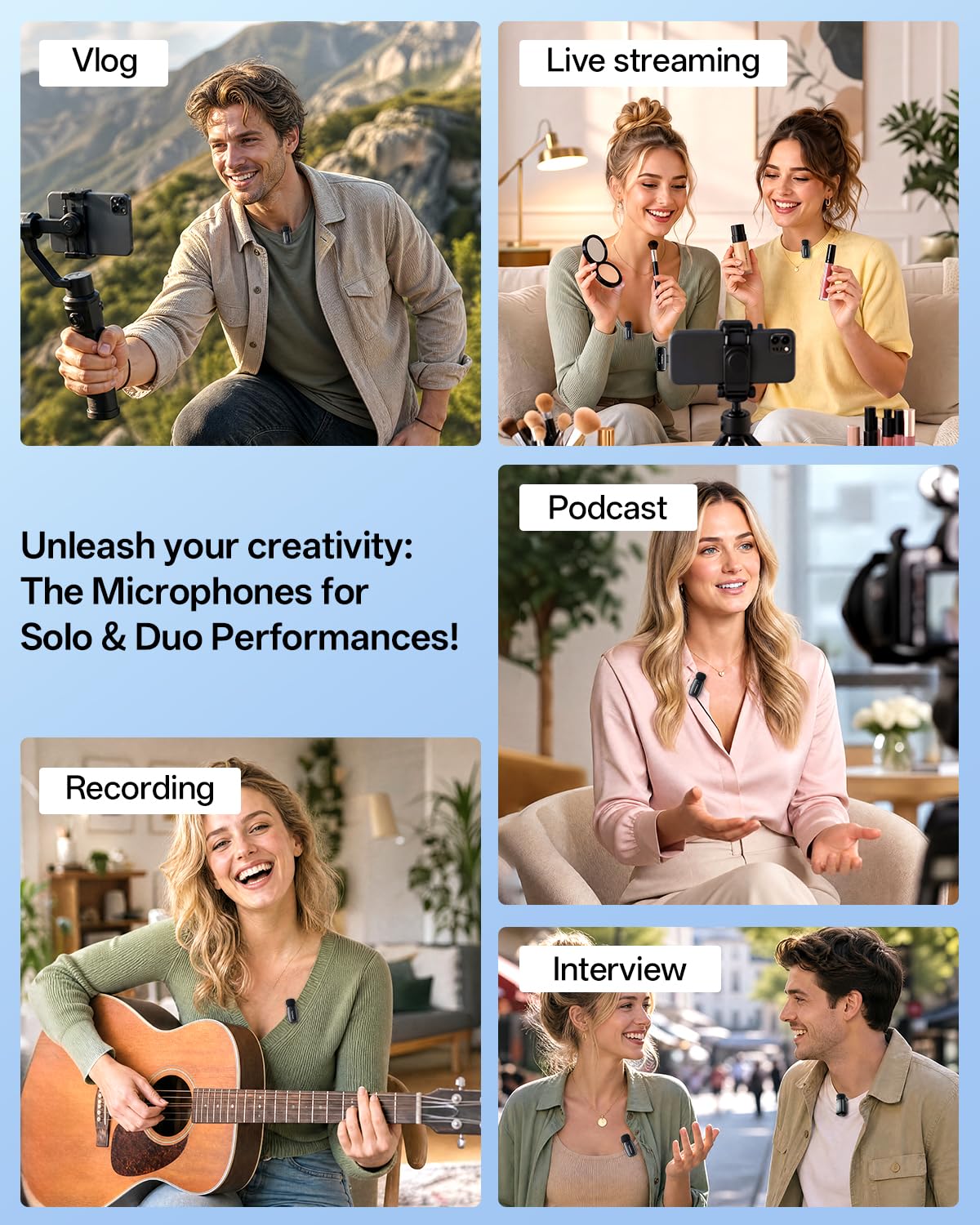 Mini Wireless Lavalier Microphone for Content Creators - Yuaceuco Official Imagery - 6