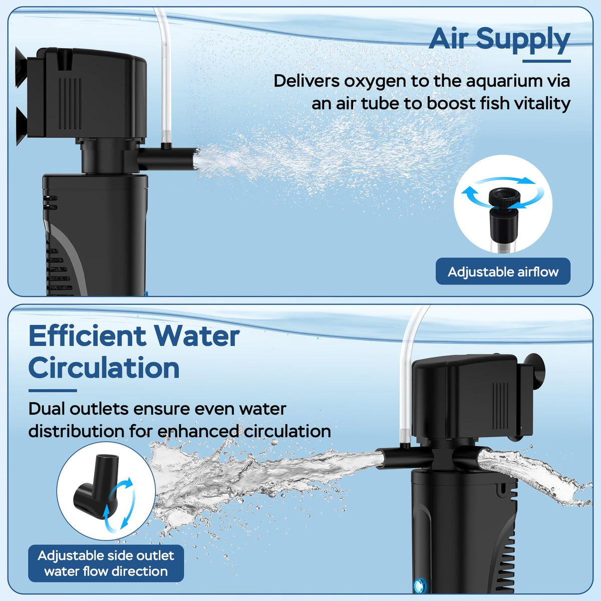 Aquarium U V Filter for Green Water Fish Tank Filter with U - Devopet Official Imagery - 8
