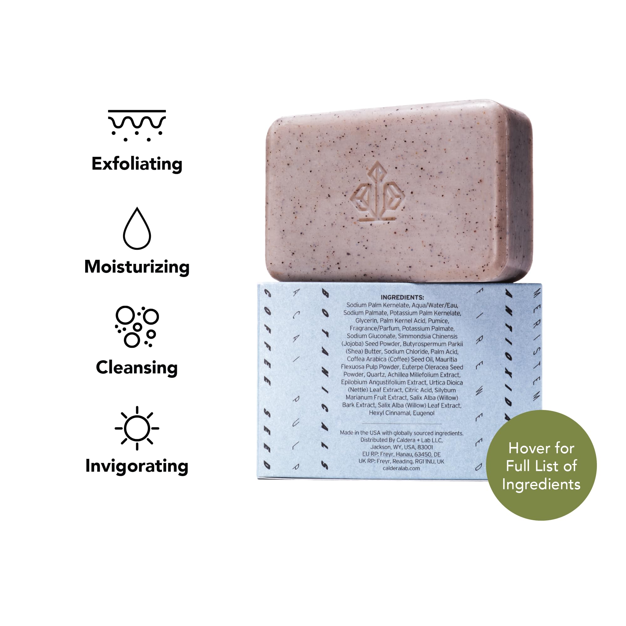 Caldera + Lab The Body Bar Exfoliating Soap– Certified, Vegan, Exfoliating and - Caldera + Lab Official Product View 5