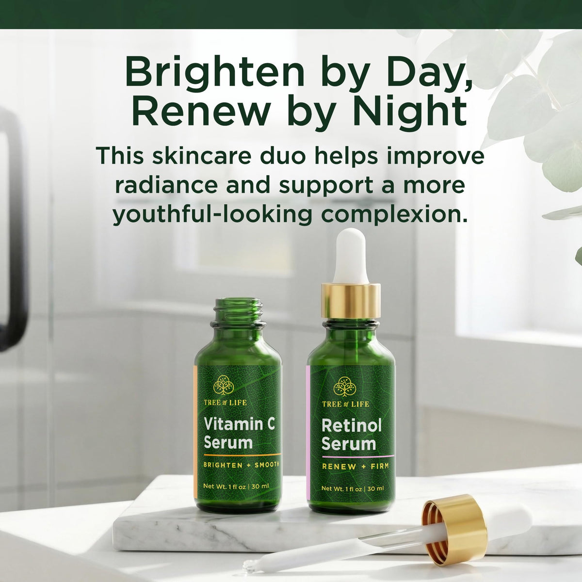 Tree of Life Face Serum Skin Care Set Vitamin C Retinol - Tree of Life Official Imagery - 3