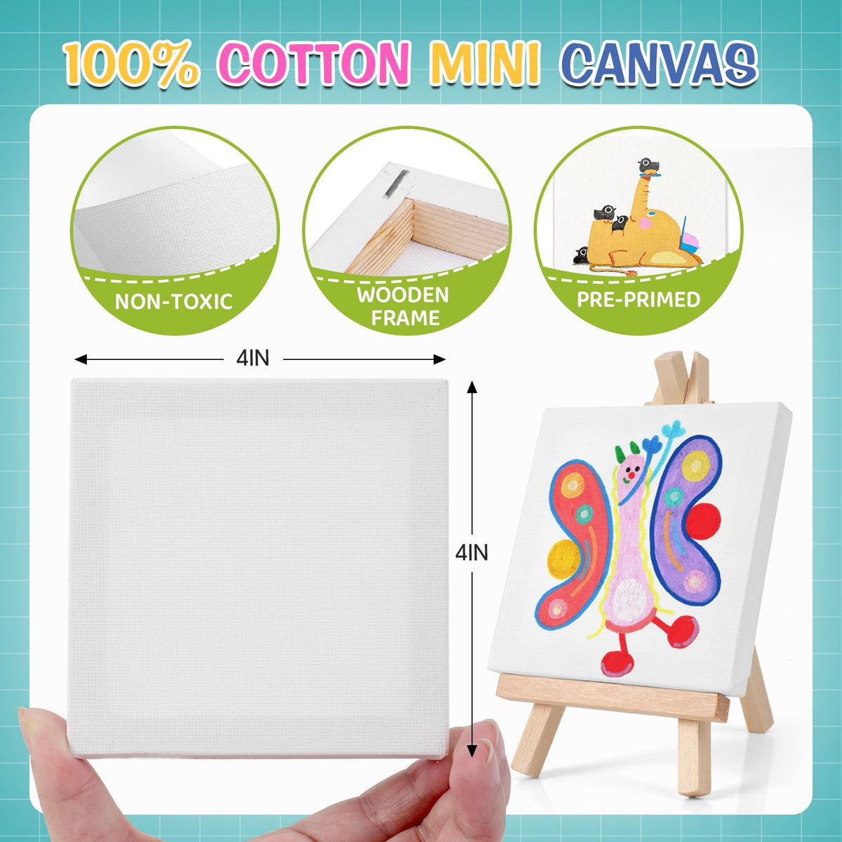 ESRICH 20 Set Canvas Painting Kit Mini Acrylic Paint Set - ESRICH Official Imagery - 5