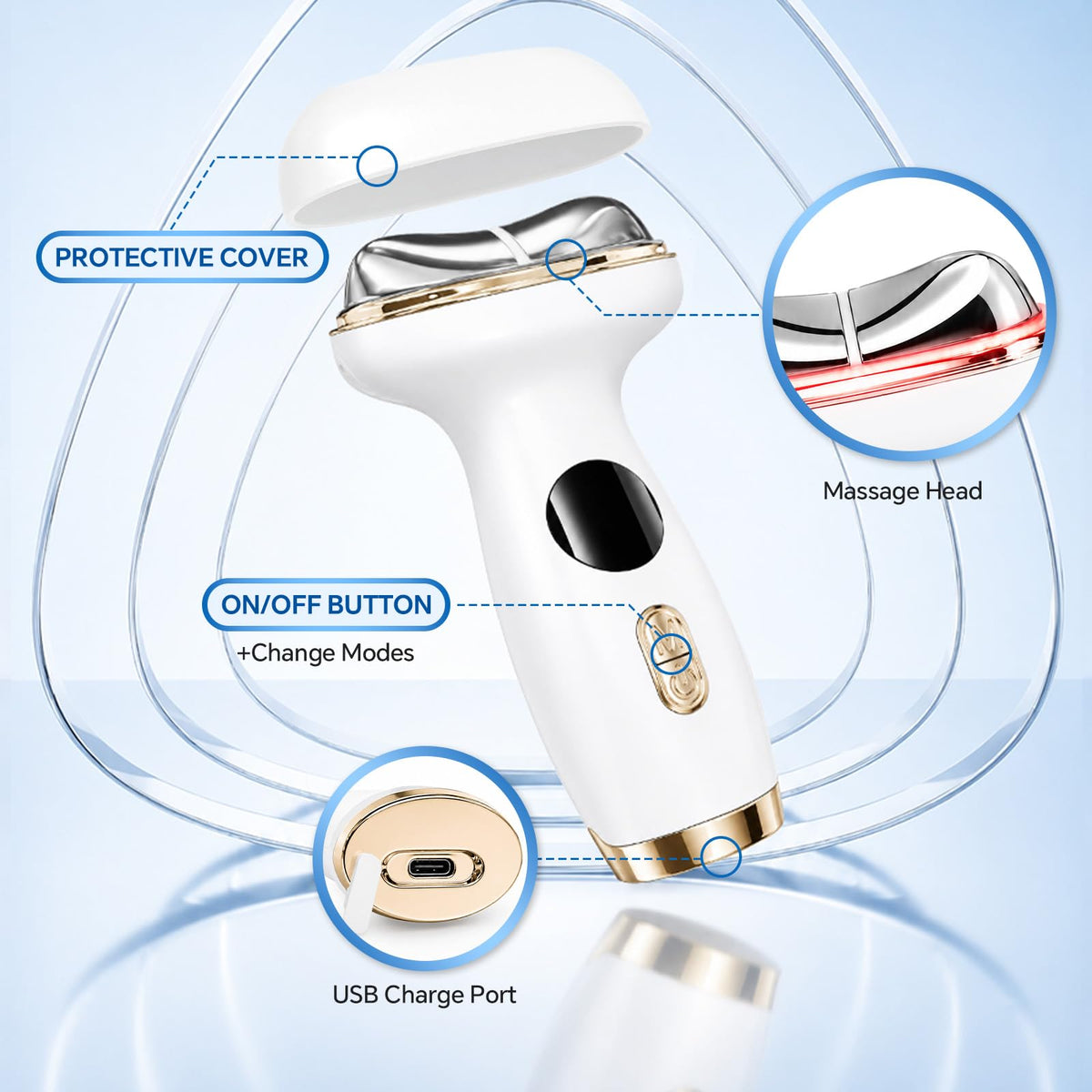 Cold Heat Gua Sha Facial Neck Lymphatic Massager Facial - MERIDESSA Official Imagery - 5