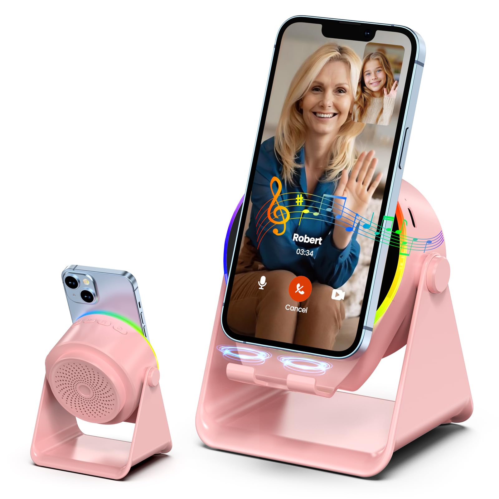 Dohelly Wireless Induction Speaker, Phone Stand with Bluetooth Sp by Dohelly - Angle View 10