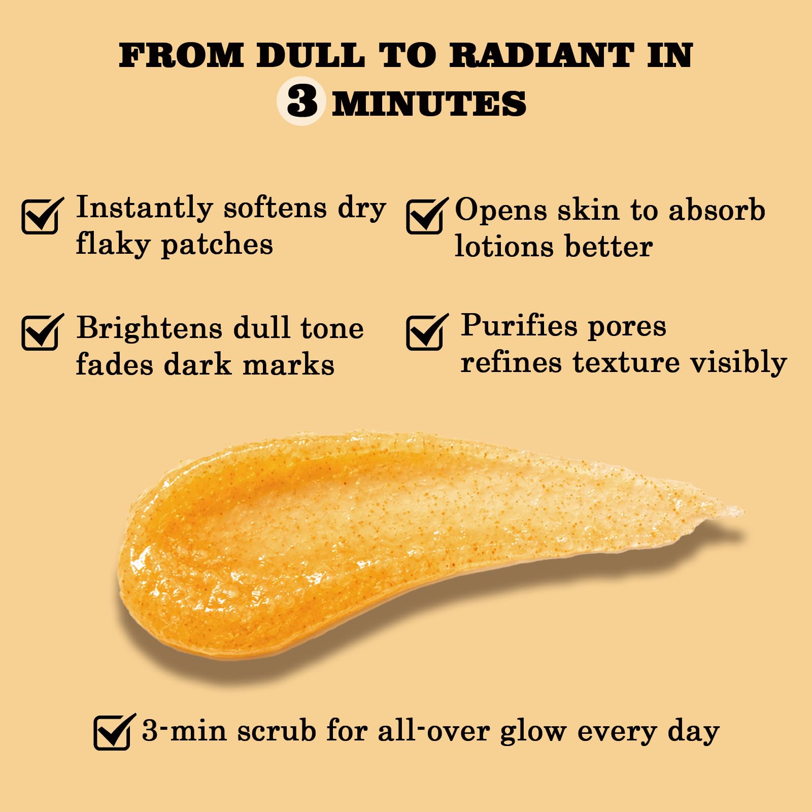 Amococo Turmeric Body Scrub, Botanical Skin Cleanser for Dullness & Uneven - Amococo Official Product View 4