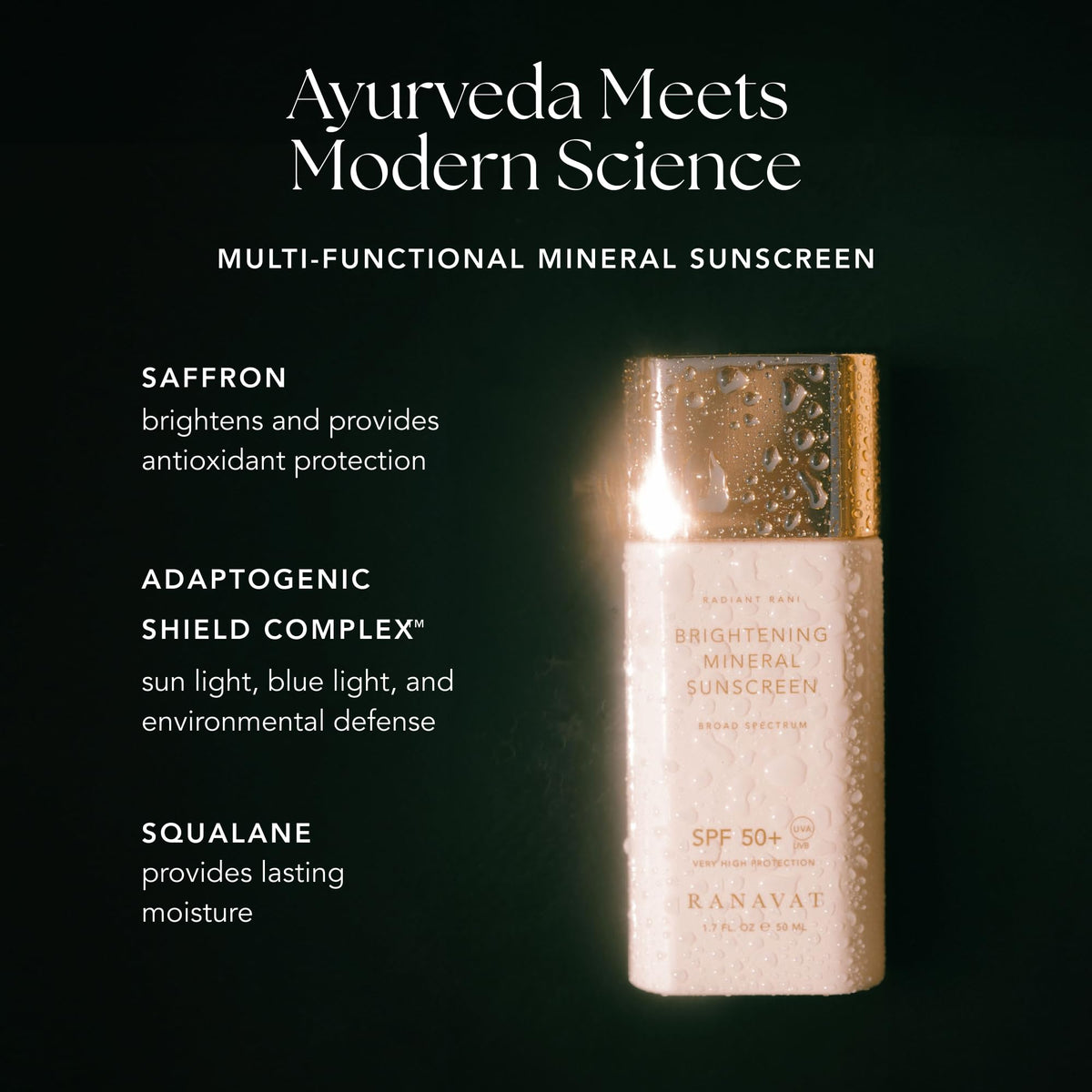 RANAVAT Brightening Mineral Face Sunscreen - RANAVAT BOTANICS Official Imagery - 7