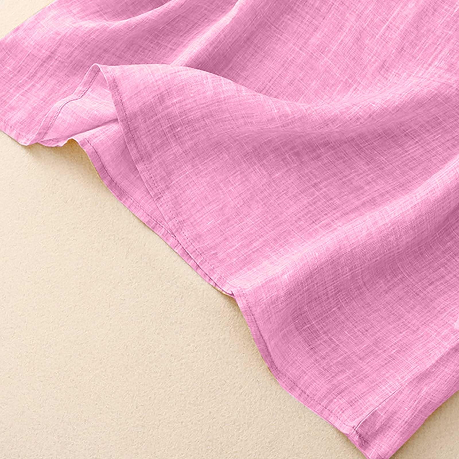 Cotton Linen Tank Tops for Women 2025 Summer Sleeveless Spaghetti Stra - View 2