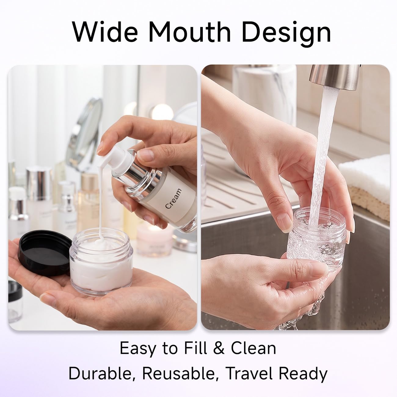 10pcs Small Travel Containers 3 5 10 15 20 Gram Sample Jars - ZEJIA Official Product Imagery - 7