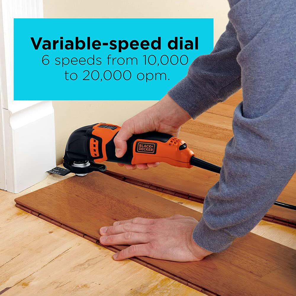 BLACK DECKER Oscillating Multi Tool Variable Speed 2 5 Amp - Premium Selection Official Imagery - 5