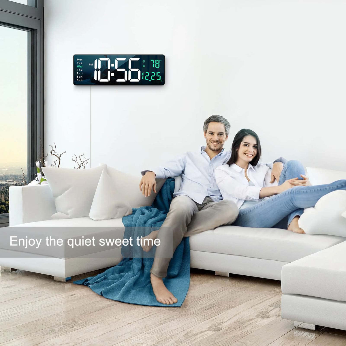 Digital Wall Clock Large Display 16 with Remote Control for - Abovsare Official Imagery - 7