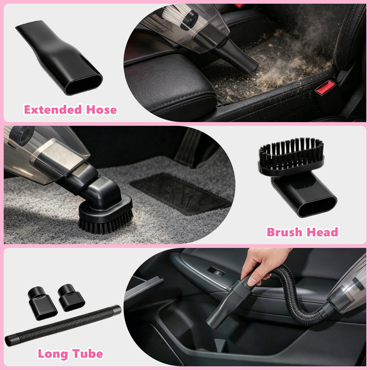 Car Cleaning Kit Car Interior Detailing Kit with 12000PA - AUTODECO Official Imagery - 4