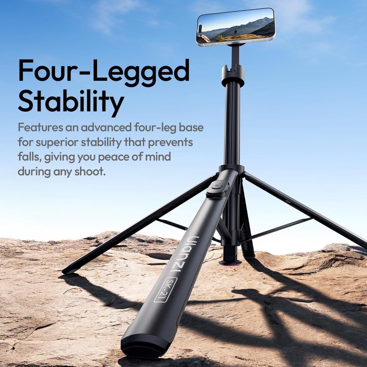 ULANZI 71 Magnetic Phone Tripod Auto Open Close Selfie Stick - ULANZI Official Imagery - 4