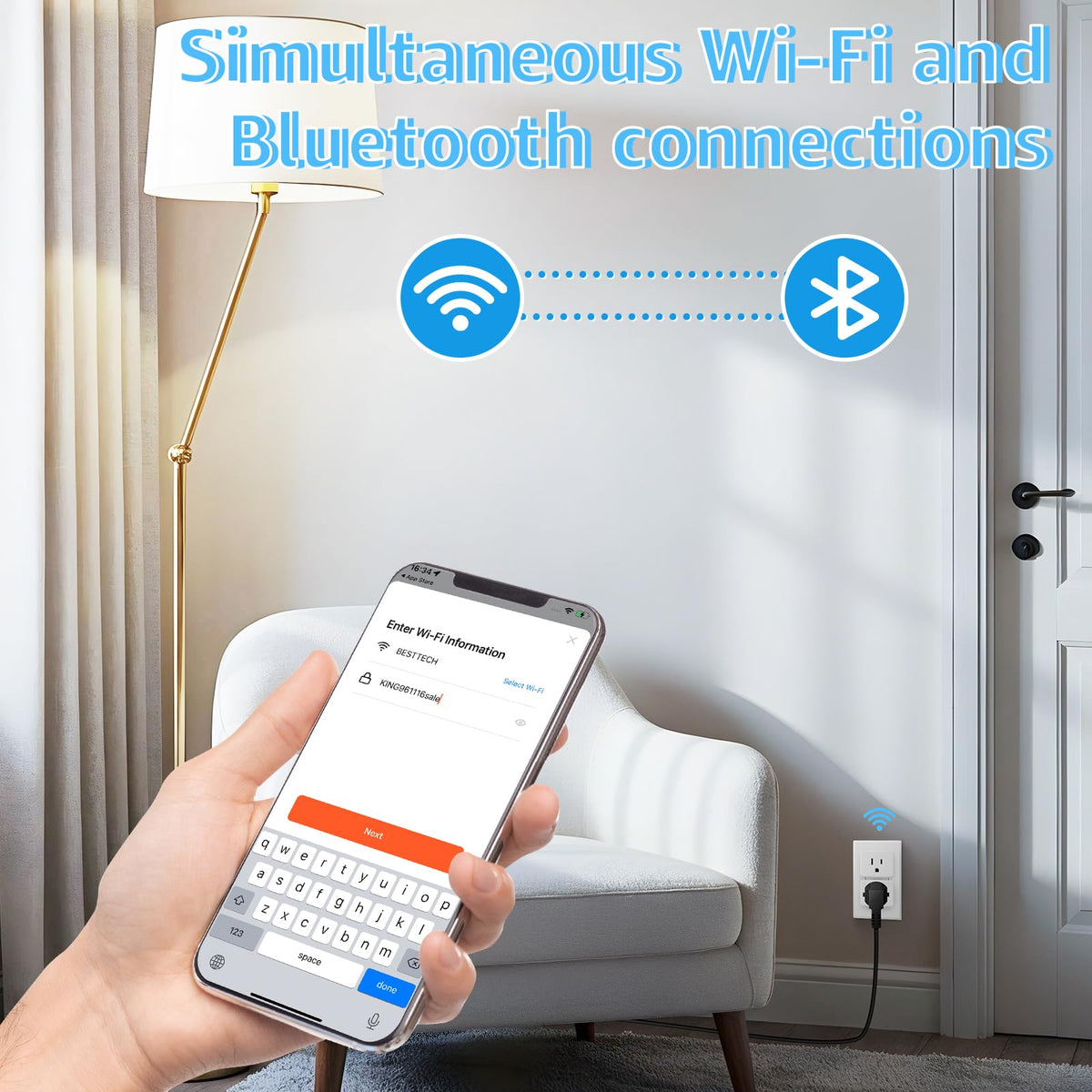 Greencycle WiFi Plug with Switch 2 Sets App Voice Wireless - greencycle Official Imagery - 4