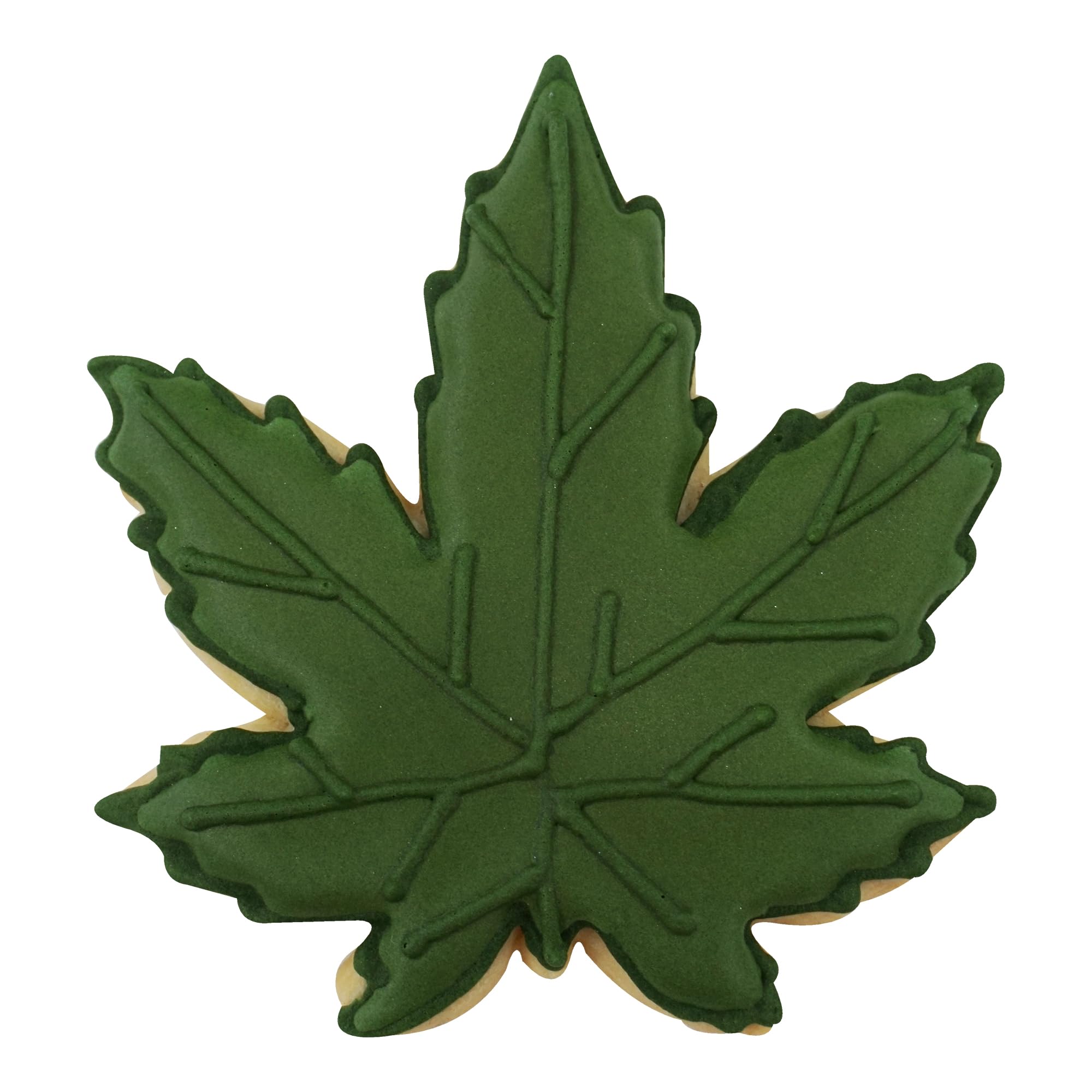 R&M Marijuana Leaf 4" Green Polyresin Coated Cookie Cutter - View 4