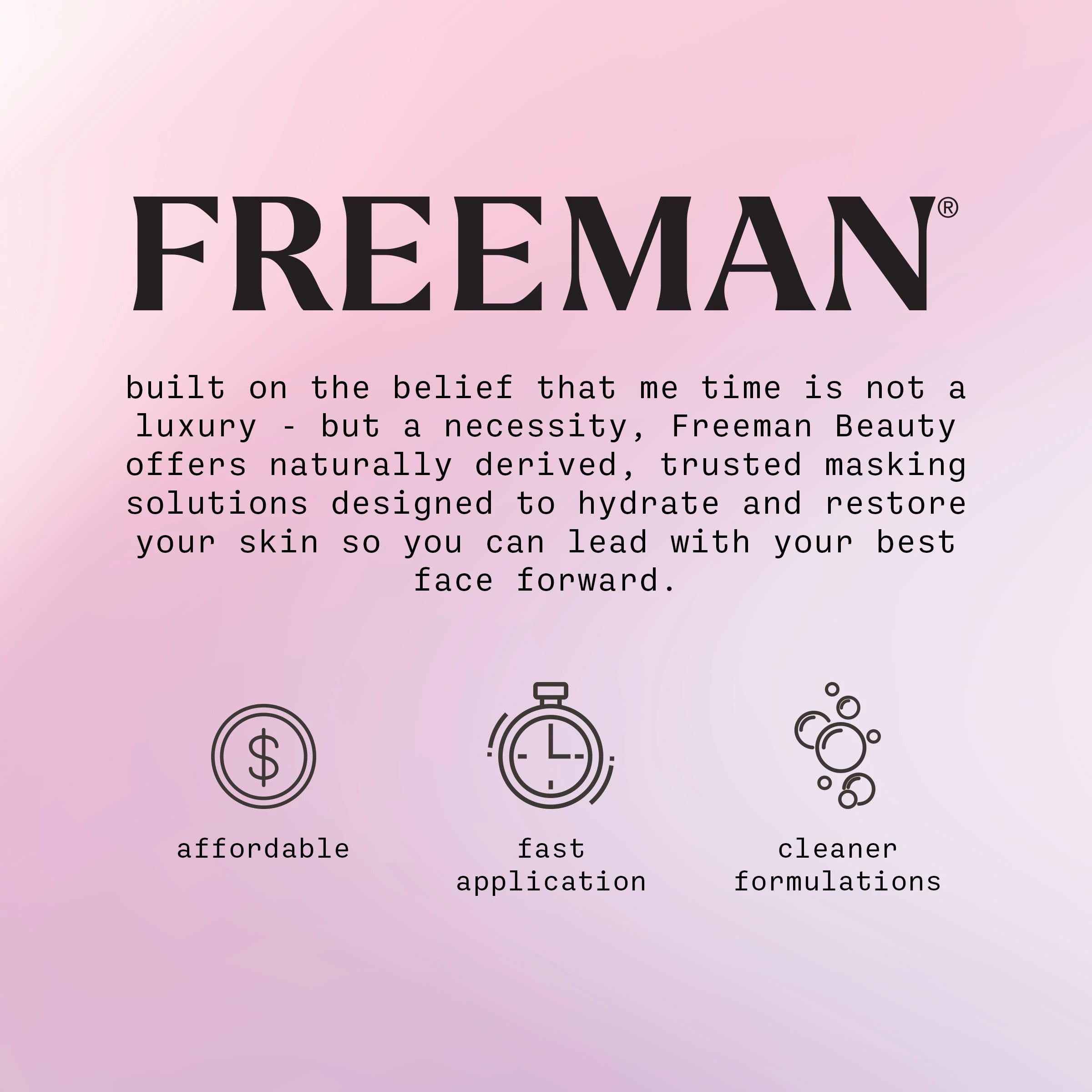 Freeman Exotic Blends French Pink Clay Peel Off Face Mask, 6 fl - Freeman